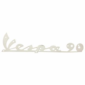 PREMIUM Badge Vespa 90 135x35 mm chrome mounting with 7 rivets