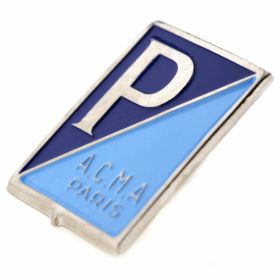 PREMIUM QUALITÄT Emblem aus dunkelblauem Aluminium mit Relief und 4 Klammern