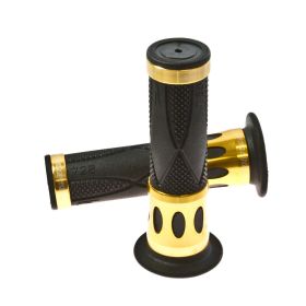 PROGRIP PA072800CROR gold closed grips aluminum D.22/25mm