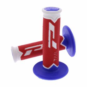 PROGRIP PA078800WRB grips white/red/blue closed D.22/25mm