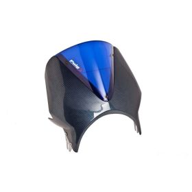 Pare-brise PUIG Vision Bleu 330x310mm approuvé ABE pour Kawasaki