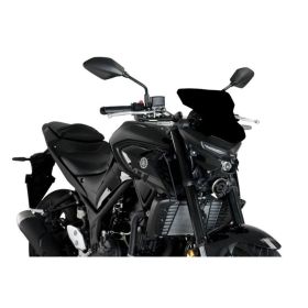 PUIG Naked Sport Pare-brise Noir ABE Approuvé pour Yamaha MT-03