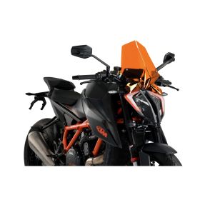 PUIG Naked Touring Windscreen Orange ABE Approved for KTM