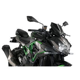 PUIG Naked Sport Pare-brise Noir ABE Approuvé pour Kawasaki