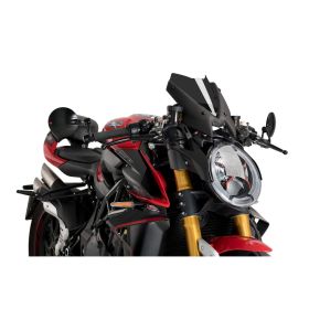 Pare-brise sport nu de fumée noire PUIG pour MV Agusta
