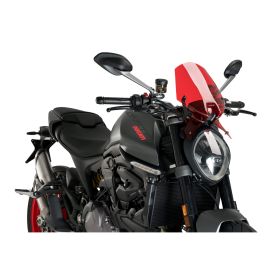Cupolino PUIG naked sport rosso omologato ABE per Ducati