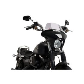 PUIG Batwing SML Touring Clear Smoke Windscreen for Harley Davidson Dyna Street Bob