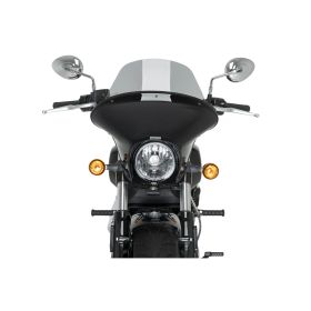 PUIG Batwing SML Touring Clear Smoke Windscreen for Indian