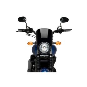 Pare-brise semi-carénage noir PUIG pour Harley Davidson Street