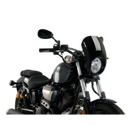 Carénage semi-caréné noir PUIG homologué ABE pour Yamaha