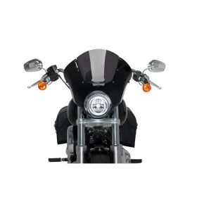 Cupolino PUIG semicarenato fumè scuro per Harley davidson softail low rider