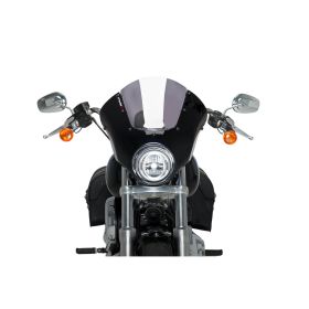 Cupolino PUIG semicarenato fumè chiaro per Harley davidson softail low rider