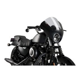 Cupolino PUIG semicarenato fumè chiaro per Harley davidson