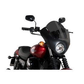 Cupolino PUIG semicarenato fumè scuro per Harley davidson street