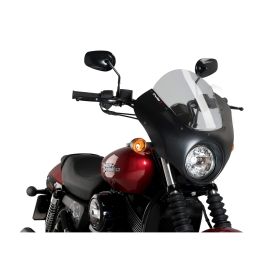 Cupolino PUIG semicarenato fumè chiaro per Harley davidson street