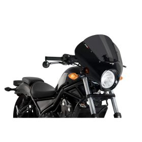 PUIG Semi-Faired Dark Smoke Windscreen for Honda Rebel