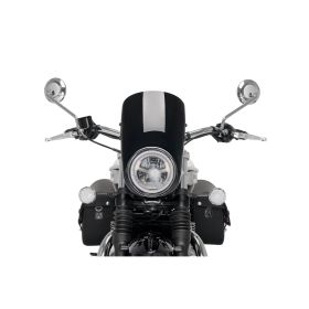 Cupolino PUIG semicarenato nero 385x250mm per Triumph