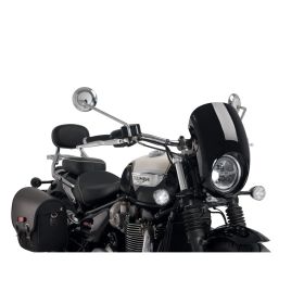 Cupolino PUIG semicarenato nero 385x250mm per Triumph