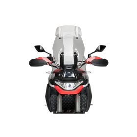 PUIG touring windshield with light smoke deflector for Aprilia Tuareg