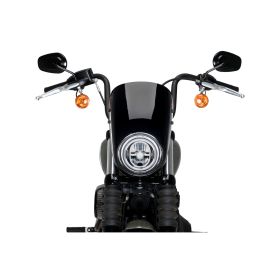 Cupolino PUIG semicarenato nero per Harley davidson softail street bob