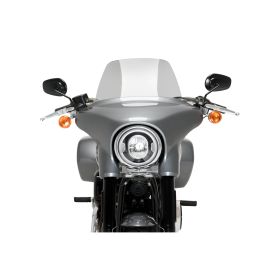 PUIG High-Road Touring Pare-brise Fumé Léger pour Harley Davidson Softail Sport Glide