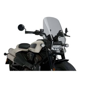 PUIG Naked Touring Pare-brise Fumé Clair pour Harley Davidson Sportster S