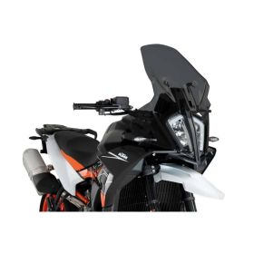 Pare-brise touring PUIG fumée noire 650x455mm pour Ktm smt