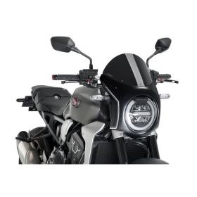 Cupolino PUIG semicarenato nero omologato ABE per Honda