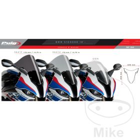 PARE BRISE MOTO PUIG 3641F RACING