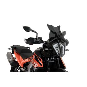 Pare-brise sportif fumé foncé PUIG 366x348mm approuvé ABE pour Ktm