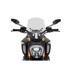 PUIG Adjustable Naked Touring Screen Light Smoke ABE Approved for Ducati