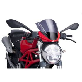 PUIG Dunkelrauch Touring Windschild 261x220mm für Ducati