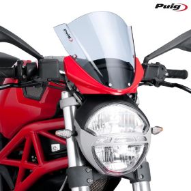 PUIG Touring-Windschild rauchig leicht 261x220mm für Ducati