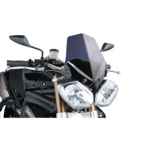 Pare-brise PUIG Dark Smoke approuvé ABE Naked Sport pour Triumph