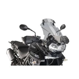 Cupolino PUIG touring con deflettore fumè chiaro per Triumph