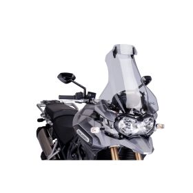 PUIG touring windshield with light smoke deflector for Triumph Explorer/XC Tiger