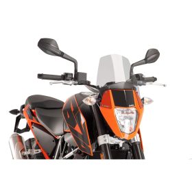Cupolino PUIG naked sport fumè chiaro omologato ABE per Ktm