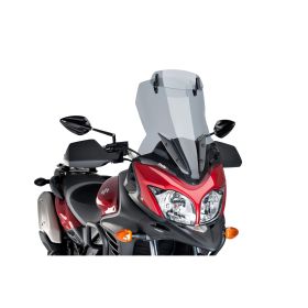 PUIG touring windshield with light smoke deflector for Suzuki