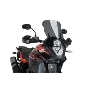 Pare-brise touring PUIG fumé noir 510x420mm pour Ktm