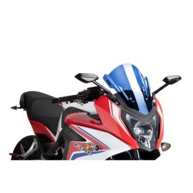 Pare-brise PUIG z-racing bleu 355x310mm pour Honda CBR F