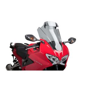 PUIG touring windscreen with light smoke deflector for Honda VFR F