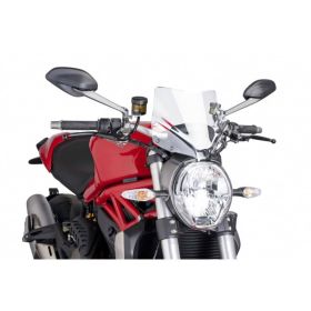 PUIG transparent naked sport windscreen for Ducati