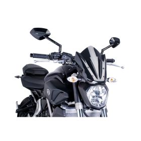PUIG Naked Sport Windshield Black ABE Approved for Yamaha MT-07