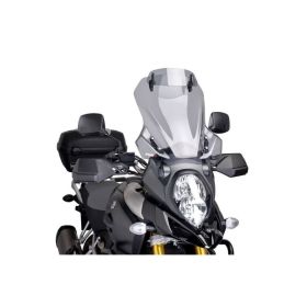 PUIG touring windscreen with light smoke deflector for Suzuki