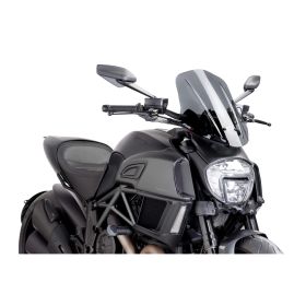 PUIG Adjustable Touring Dark Smoke Fairing ABE Approved for Ducati Diavel