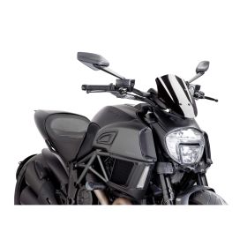 PUIG adjustable naked sport fairing black ABE approved for Ducati Diavel
