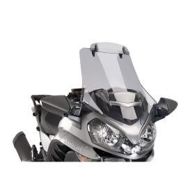 PUIG Touring Windscreen with Light Smoke Deflector for Kawasaki GTR