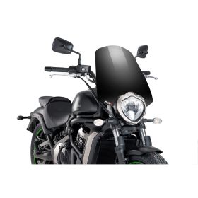 PUIG Pare-brise Naked Touring Noir Homologué ABE pour Kawasaki
