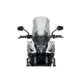 Pare-brise PUIG touring fumé clair 520x310mm pour Honda