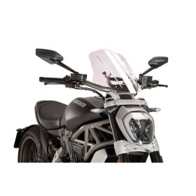 PUIG Adjustable Touring Screen Transparent ABE Approved for Ducati